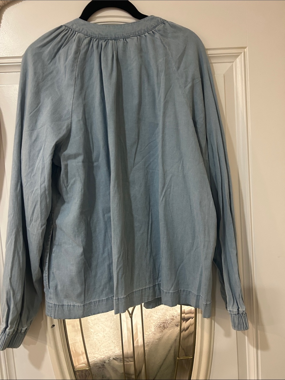 Isaac Mizrahi Light Blue Zip-Front Denim Jacket - Picture 5 of 5